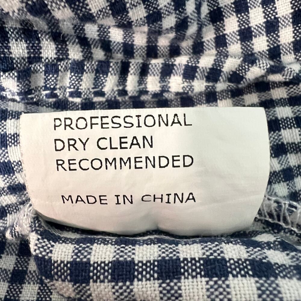 Buykud Linen Cotton Gingham Print Shirt Womens 2XL Breathable Casual Workwear - Picture 11 of 12